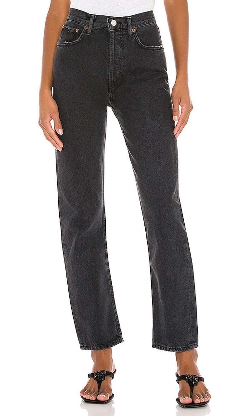 Agolde Vintage Black Pinch Waist Denim Jeans Size 25